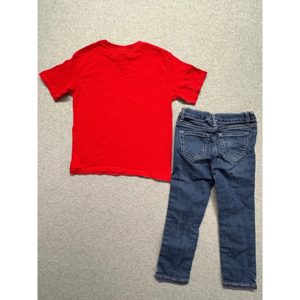 Childrens Place Skinny Jeans 4T & Delta Princess 2 Florida Shirt Size 5/6 Set - Picture 9 of 10